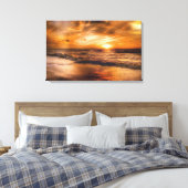 Beach Sunset Canvas Afdruk (Insitu (Slaapkamer))