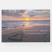Beach Sunset Celebration Life Blue Guest Book Gastenboek (Achterkant)