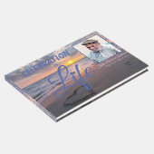 Beach Sunset Celebration Life Blue Guest Book Gastenboek (Hoek)