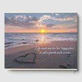 Beach Sunset Celebration Life Blue Guest Book Gastenboek (Achterkant)