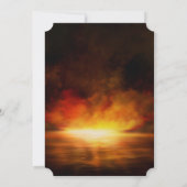 Beach Sunset|Celebration of Life Photo Invitation Kaart (Achterkant)