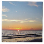 Beach Sunset Ceramic Tile Tegeltje (Voorkant)