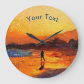  Beach Sunset Clock Grote Klok (Voorkant)