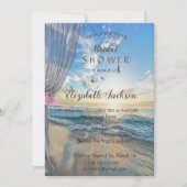 Beach Sunset, Curtain, Flowers Vrijgezellenfeest Kaart (Voorkant)