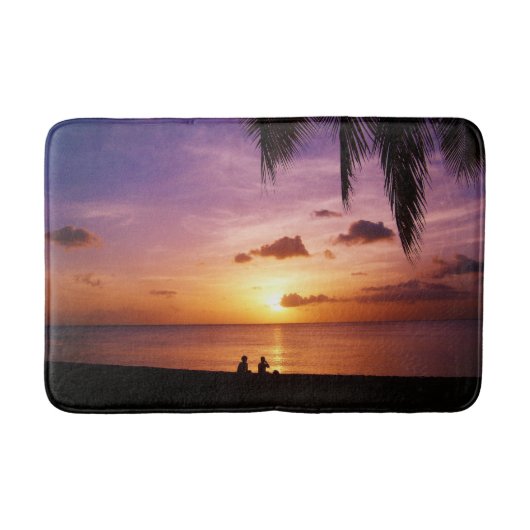 Beach Sunset Custom Personaliseer DIY Project Home Badmat (Voorkant)