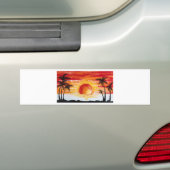 Beach Sunset Custom Personaliseer DIY Project Home Bumpersticker (Op auto)