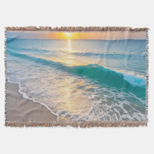 Beach Sunset Deken (Voorkant)