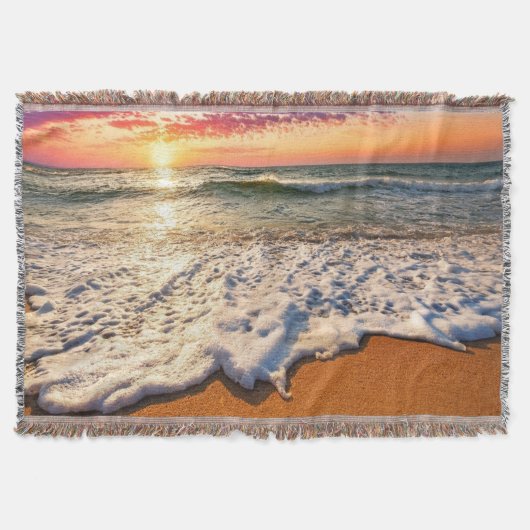 Beach Sunset Deken (Voorkant)