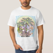 Beach Sunset Flamingo T-shirt (Voorkant)