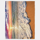 Beach Sunset Fleece Deken (Voorkant)