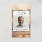 Beach Sunset Forever Hearts Photo Prayer Card Visitekaartje (Voorkant)