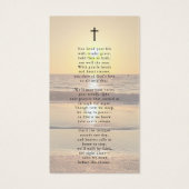 Beach Sunset Forever Hearts Sympathy Prayer Card Visitekaartje (Achterkant)