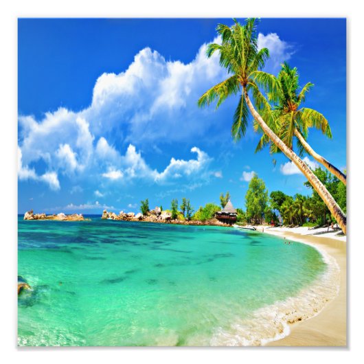 Beach Sunset Foto Afdruk (Voorkant)