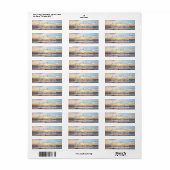 Beach Sunset-fotografie — prachtige aangepaste ter Etiket (Full Sheet)