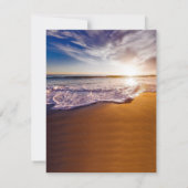 Beach Sunset Funeral Bedankkaart (Achterkant)