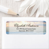 Beach Sunset gepersonaliseerd adreslabel Etiket (Insitu)