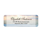 Beach Sunset gepersonaliseerd adreslabel Etiket (Voorkant)