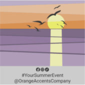 Beach Sunset gestileerd · Summer Event Label (Voorkant)