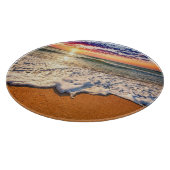 Beach Sunset Glass Snijplank (Hoek)