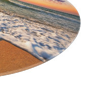 Beach Sunset Glass Snijplank (Hoek)