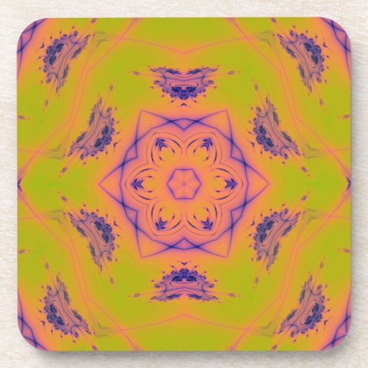 Beach Sunset Gradient Contrast Mandela Bier Onderzetter (Voorkant)