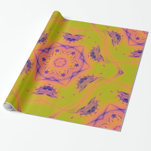 Beach Sunset Gradient Contrast Mandela Cadeaupapier (Uitgerold)