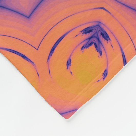 Beach Sunset Gradient Contrast Mandela Fleece Deken (Hoek)