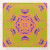 Beach Sunset Gradient Contrast Mandela Glazen Onderzetter (Voorkant)