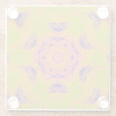 Beach Sunset Gradient Contrast Mandela Glazen Onderzetter (Achterkant)