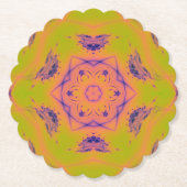 Beach Sunset Gradient Contrast Mandela Kartonnen Onderzetters (Voorkant)