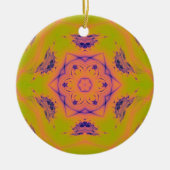 Beach Sunset Gradient Contrast Mandela Keramisch Ornament (Voorkant)