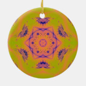 Beach Sunset Gradient Contrast Mandela Keramisch Ornament (Achterkant)