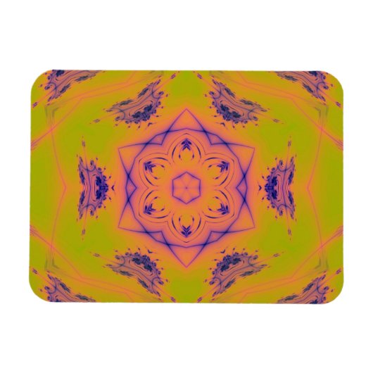 Beach Sunset Gradient Contrast Mandela Magneet (Horizontaal)