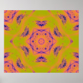 Beach Sunset Gradient Contrast Mandela Poster (Voorkant)