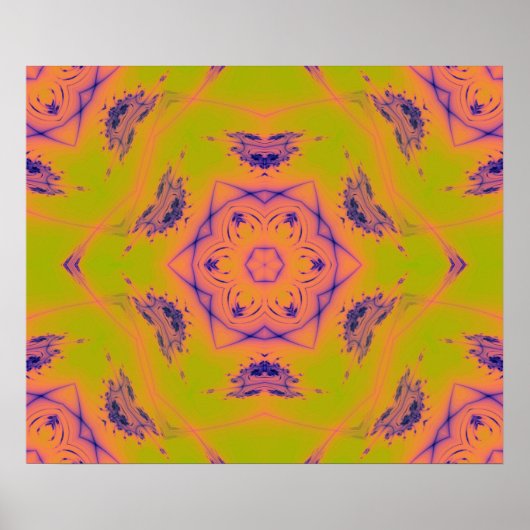 Beach Sunset Gradient Contrast Mandela Poster (Voorkant)