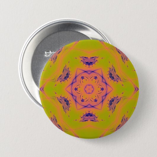 Beach Sunset Gradient Contrast Mandela Ronde Button 7,6 Cm (Voorkant /achterkant)