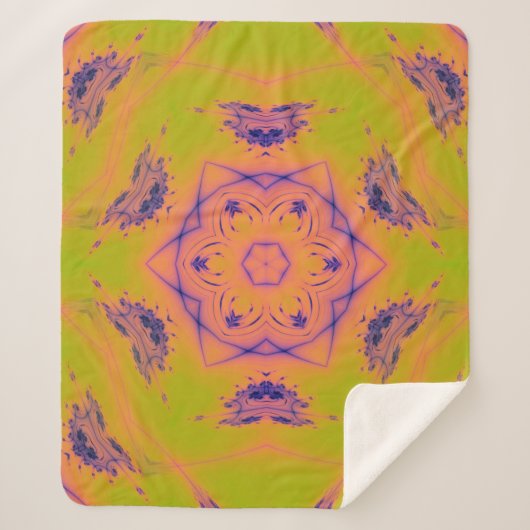 Beach Sunset Gradient Contrast Mandela Sherpa Deken (Voorkant)