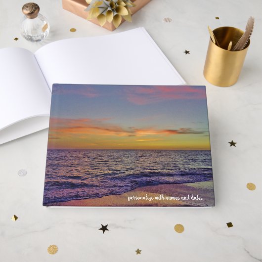 Beach Sunset Guest Book Gastenboek (Voorkant open)