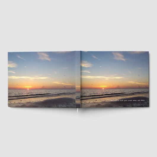 Beach Sunset Guest Book Gastenboek (Volledig)