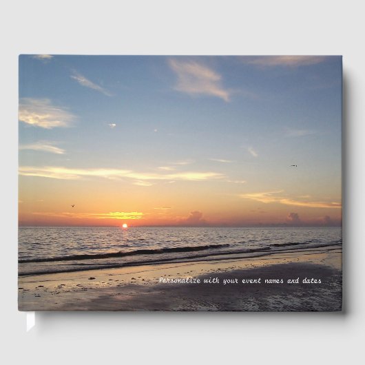 Beach Sunset Guest Book Gastenboek (Voorkant)