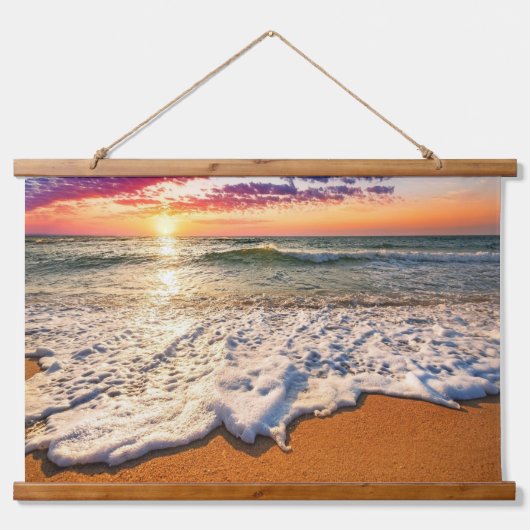 Beach Sunset Hangend Wandkleed (Voorkant)