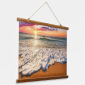 Beach Sunset Hangend Wandkleed (Gebogen)