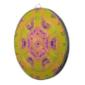 Beach Sunset High Contrast Mandela Dartbord (Voorkant Rechts)