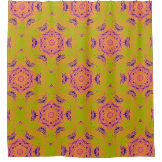 Beach Sunset High Contrast Mandela Douchegordijn (Voorkant)