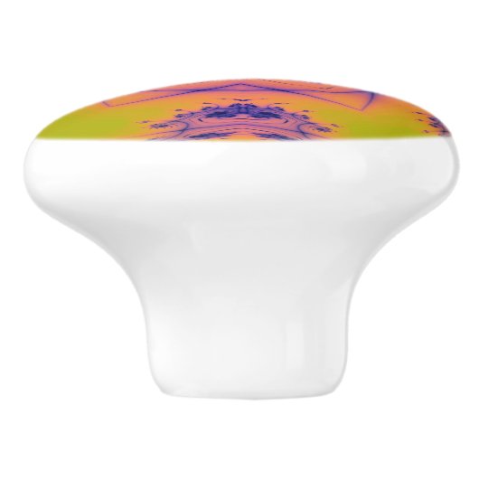 Beach Sunset High Contrast Mandela Keramische Knop (Zijkant)