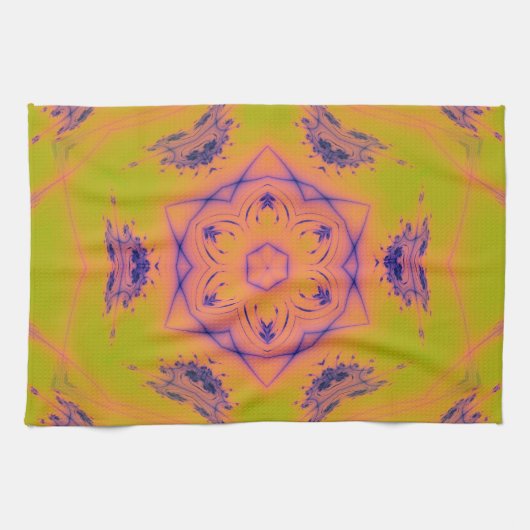 Beach Sunset High Contrast Mandela Theedoek (Horizontaal)