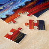Beach Sunset Jigzaag Puzzle Legpuzzel (Zijkant)