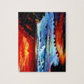 Beach Sunset Jigzaag Puzzle Legpuzzel (Verticaal)