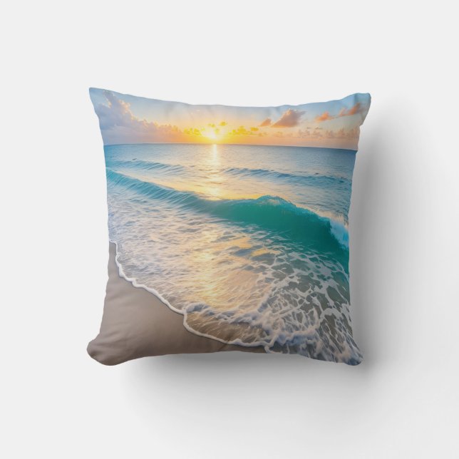 Beach Sunset Kussen (Voorkant)