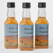 Beach Sunset Label Likeurfles Etiket (Flessen)
